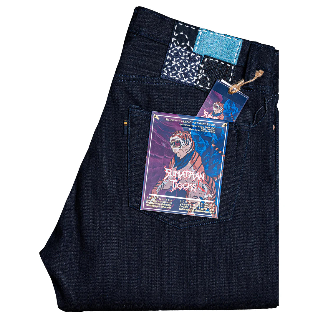 NBDN - SUMATRAN TIGERS X Indigo x Black 14oz