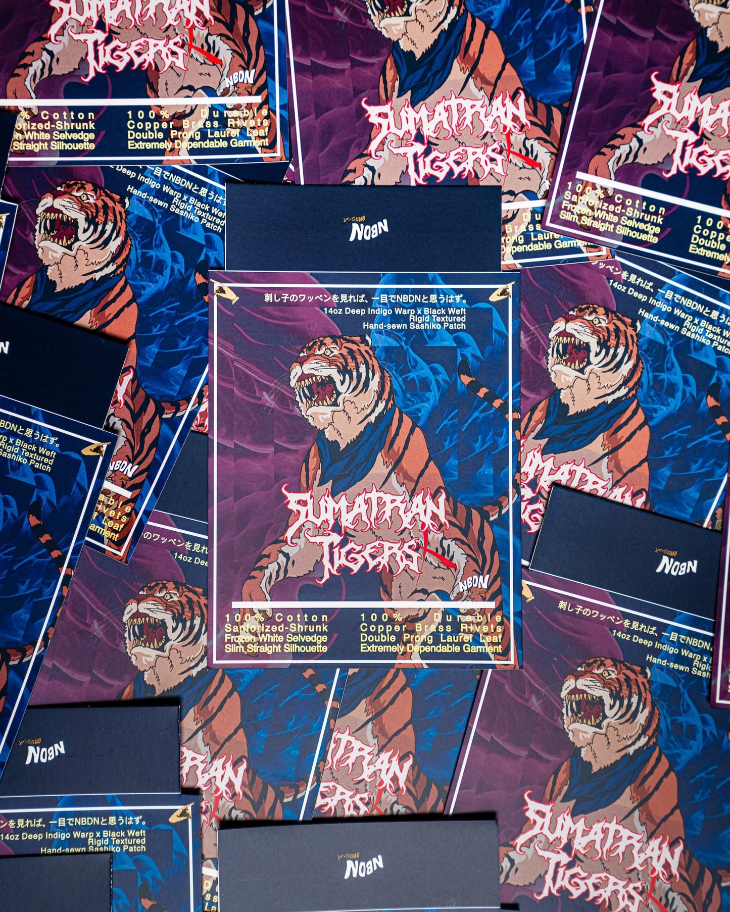 NBDN - SUMATRAN TIGERS X Indigo x Black 14oz
