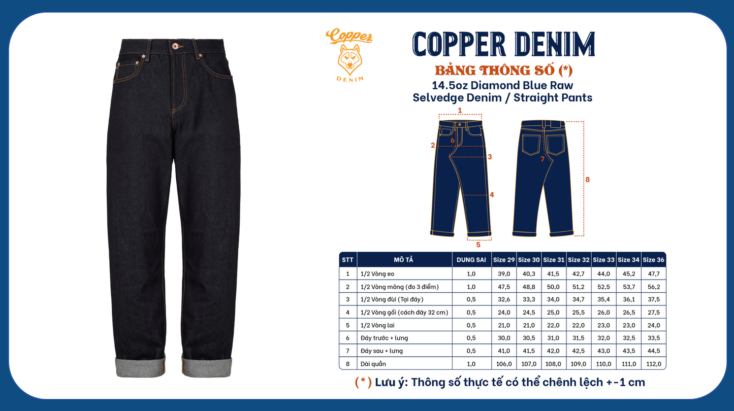 Copper - Straight Pants 14.5oz