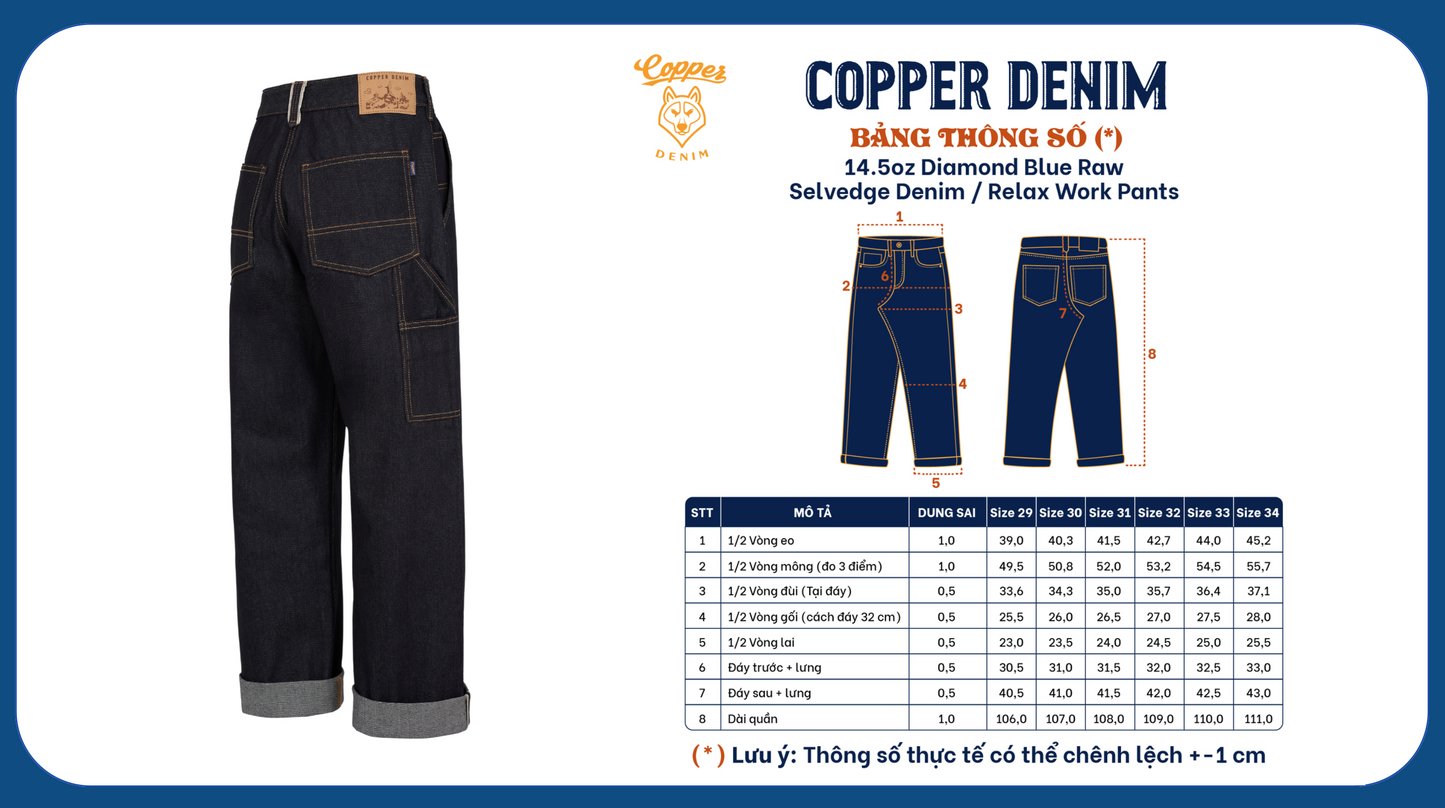 Copper - Relax Work Pants 14.5oz